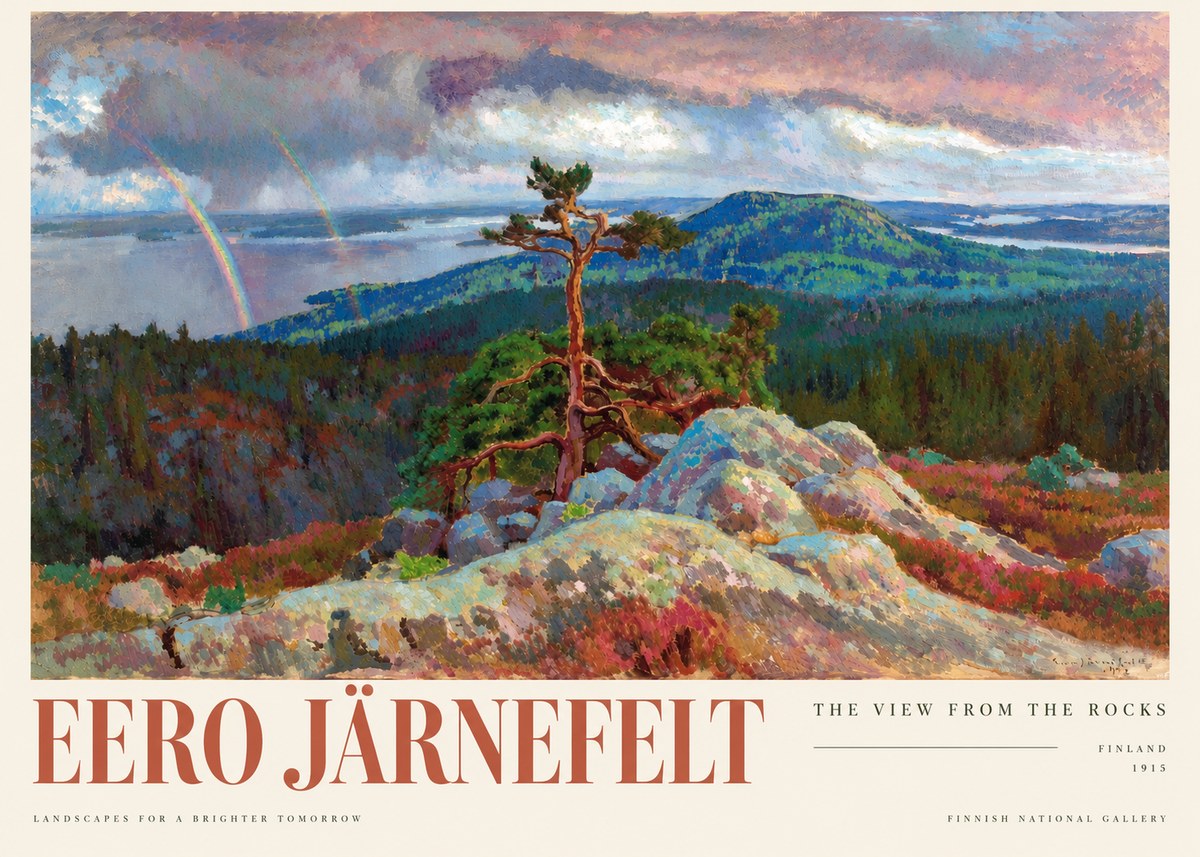 Eero Järnefelt Landscape with Rainbow, 1915 No5 - Poszter