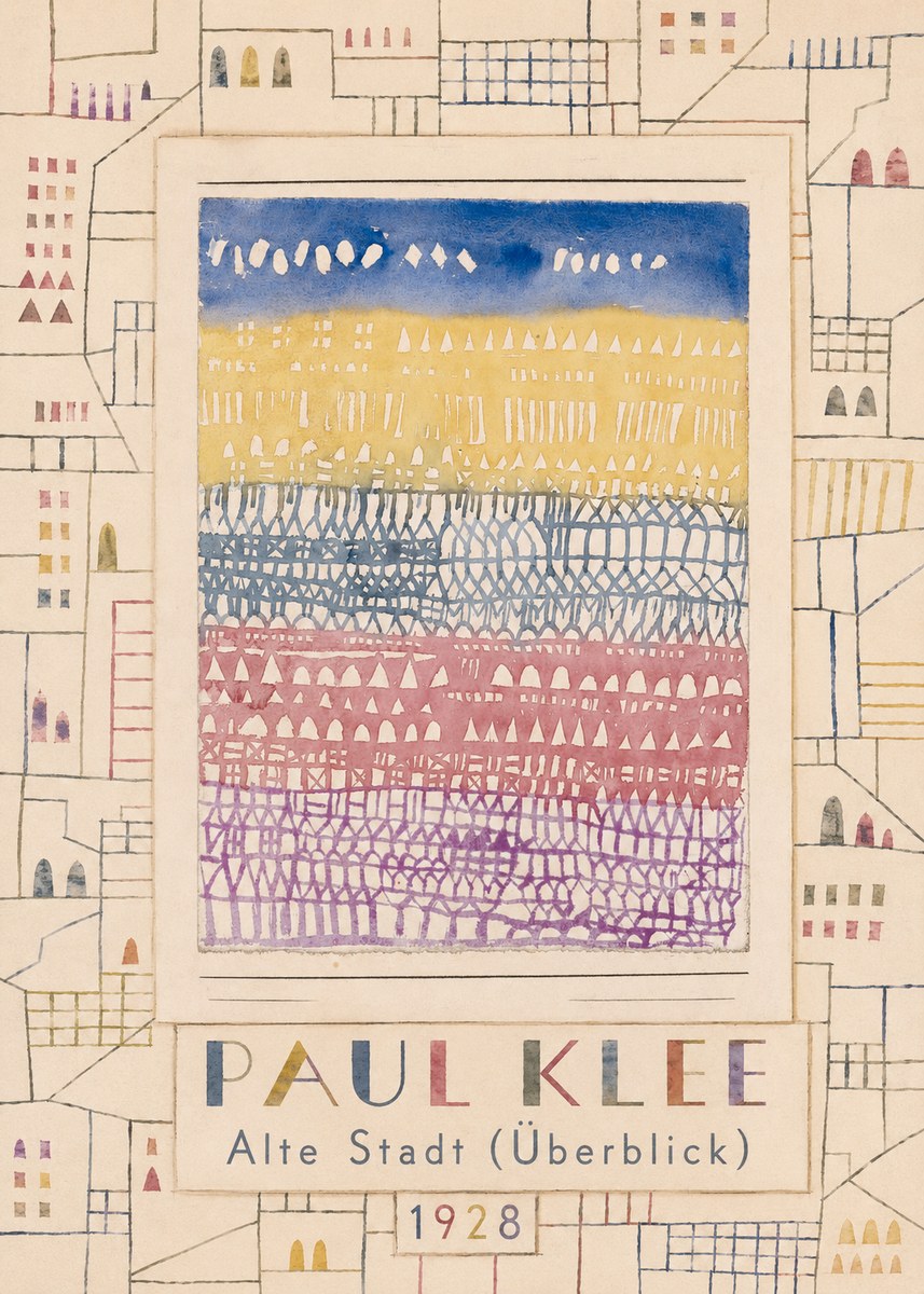 Paul Klee Alte Stadt (Überblick) No4 - Poszter