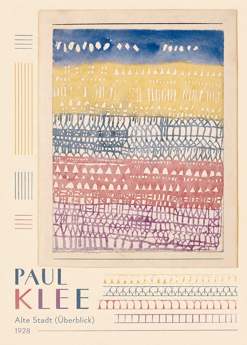 Paul Klee Alte Stadt (Überblick) No5 - Poszter