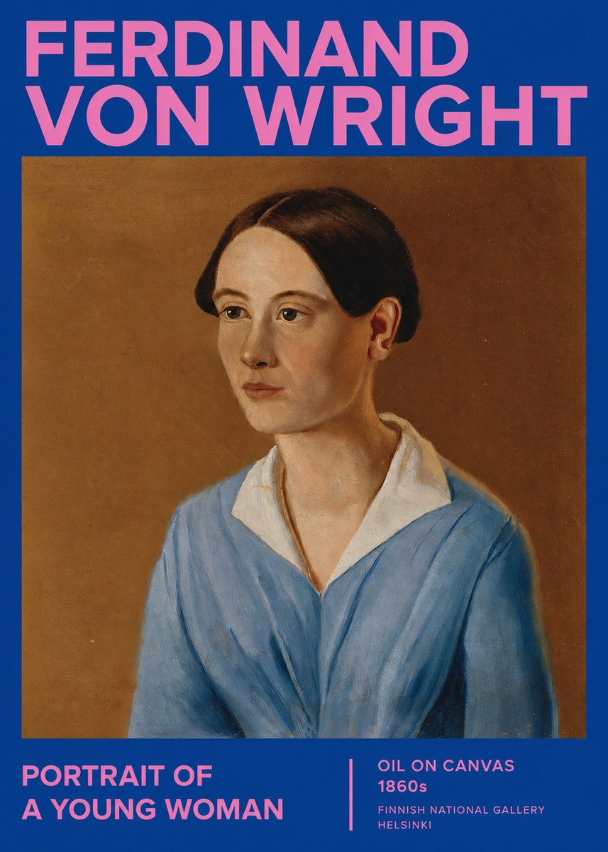 Ferdinand von Wright Portrait of a Young Woman No2 - Poszter