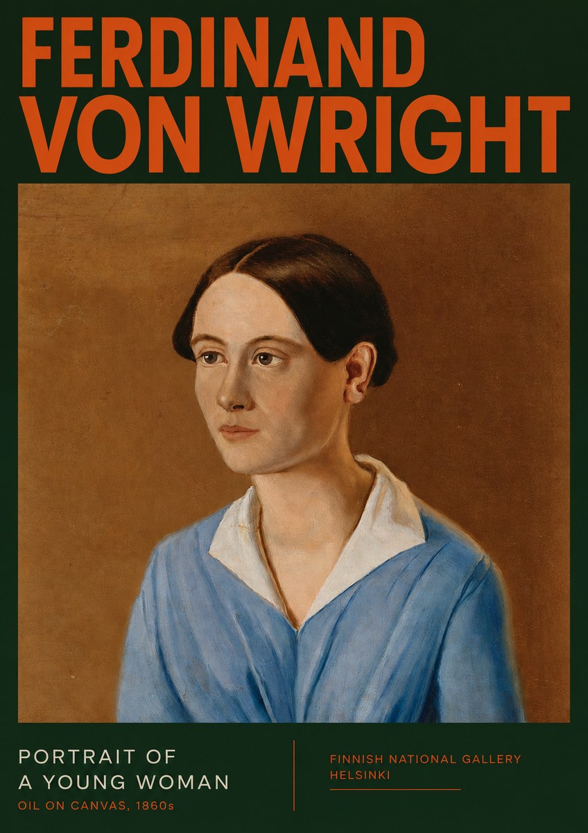 Ferdinand von Wright Portrait of a Young Woman No3 - Poszter