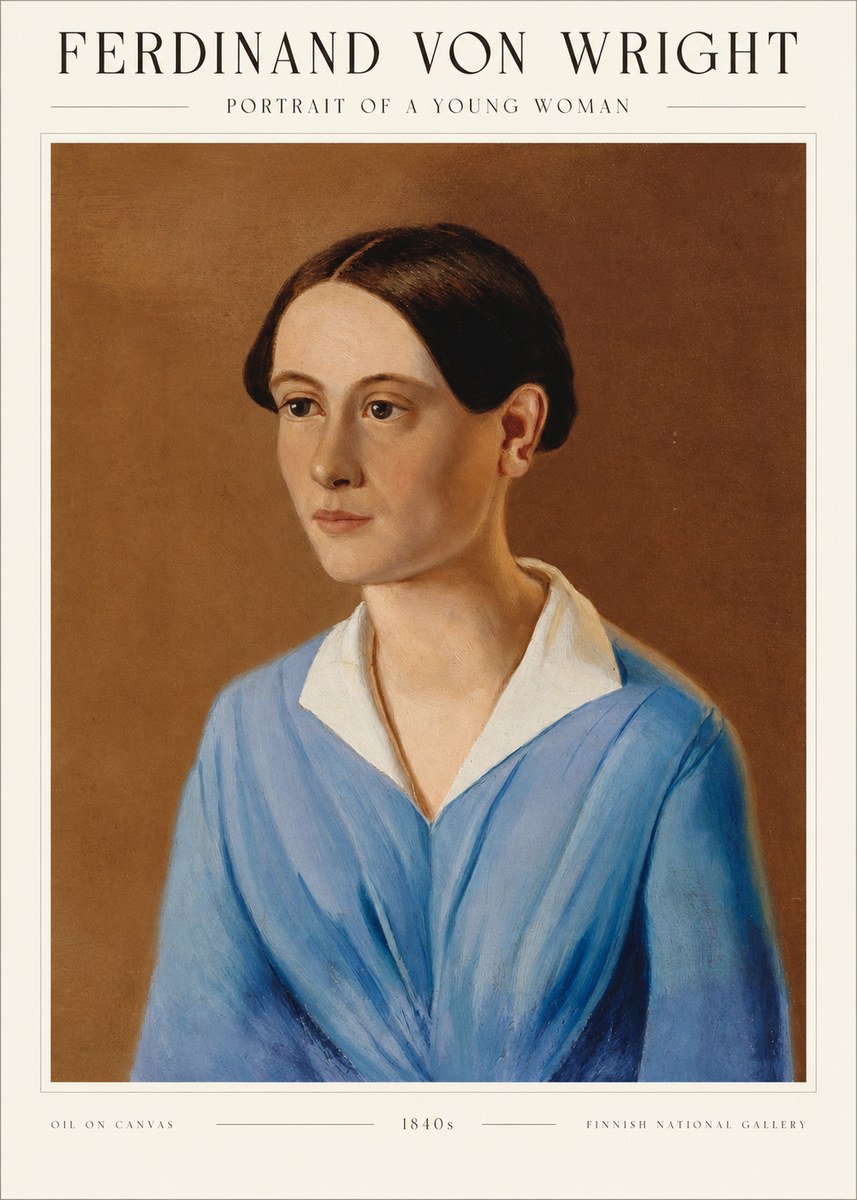 Ferdinand von Wright Portrait of a Young Woman No6 - Poszter