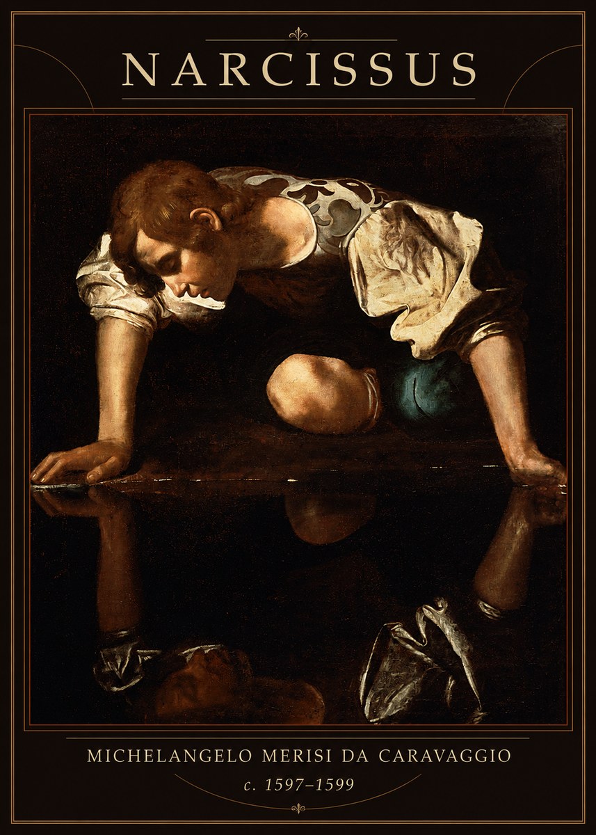 Michelangelo Merisi da Caravaggio Narcissus I No1 - Poszter
