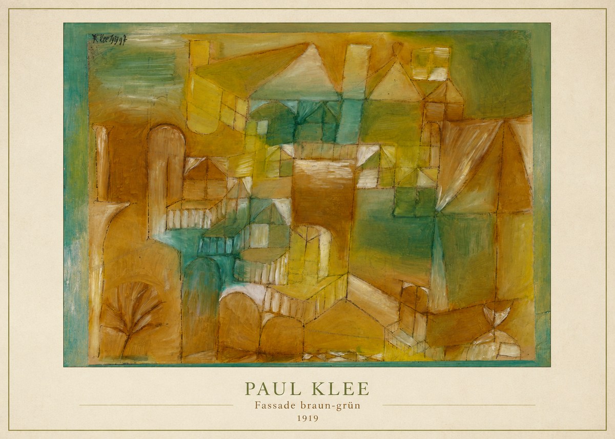Paul Klee Fassade Braun-grün No4 - Poszter