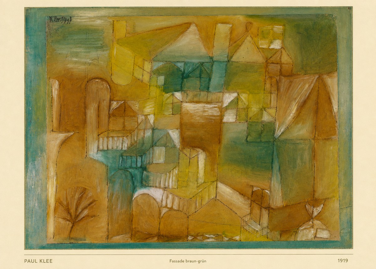Paul Klee Fassade Braun-grün No5 - Poszter