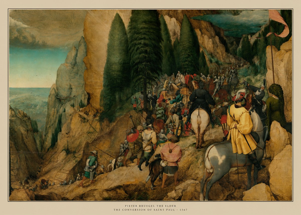 Pieter Bruegel The Conversion of Saint Paul I No6 - Poszter