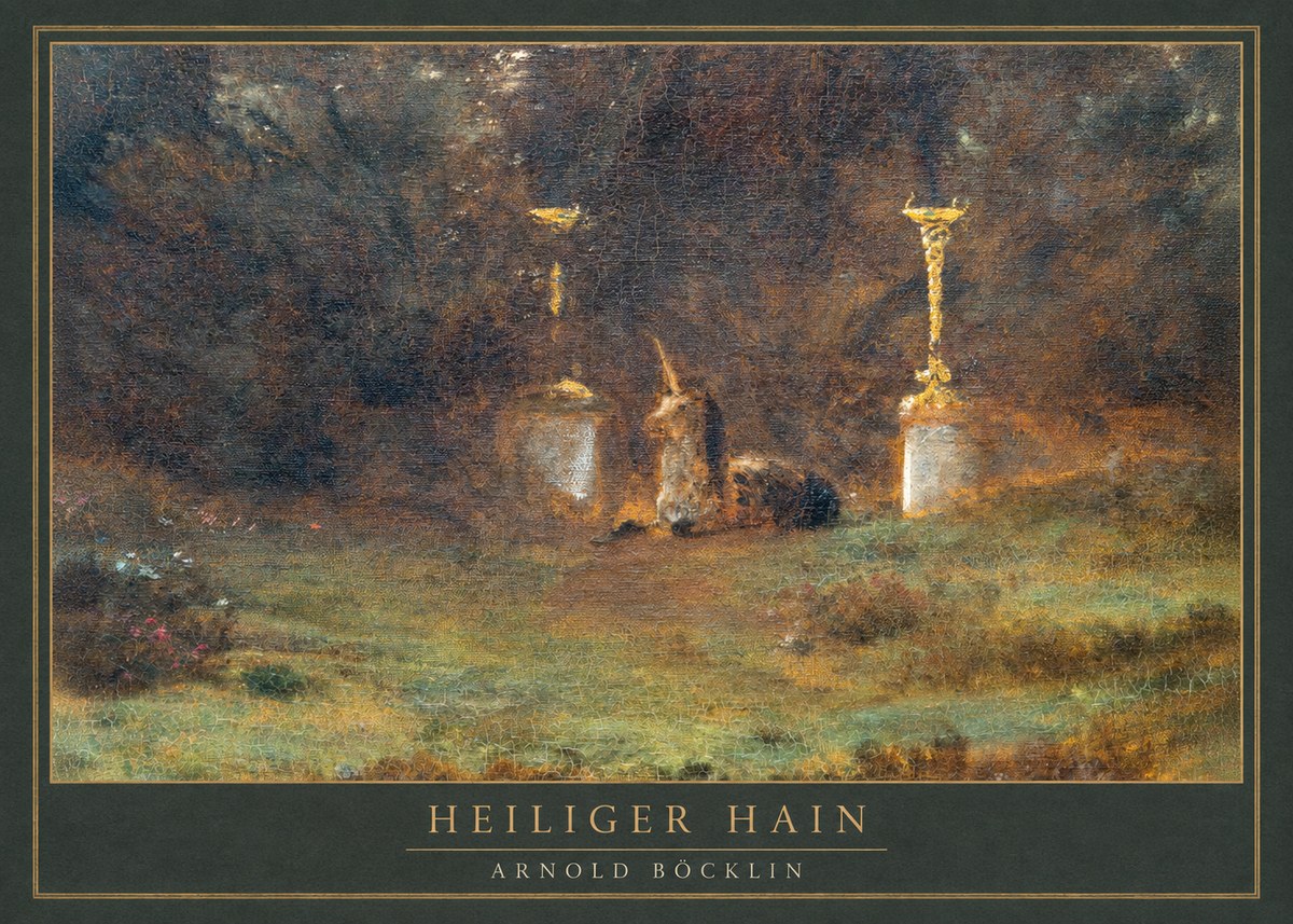 Arnold Böcklin Heiliger Hain No1 - Poszter