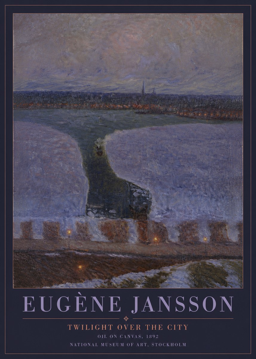 Eugène Jansson Twilight over the City No4 - Poszter