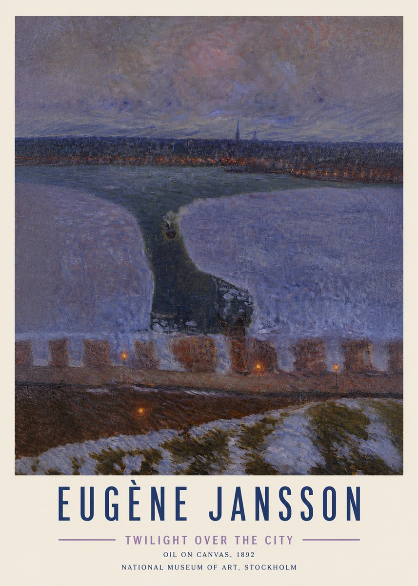 Eugène Jansson Twilight over the City No5 - Poszter