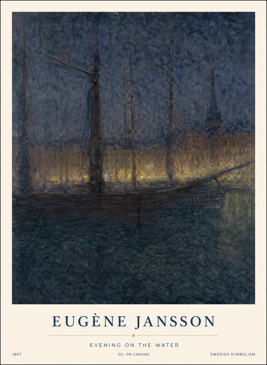 Eugène Jansson Evening on the Water No1 - Poszter