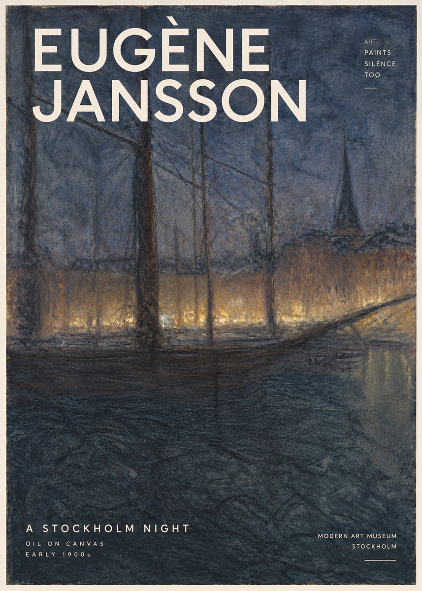 Eugène Jansson Evening on the Water No6 - Poszter