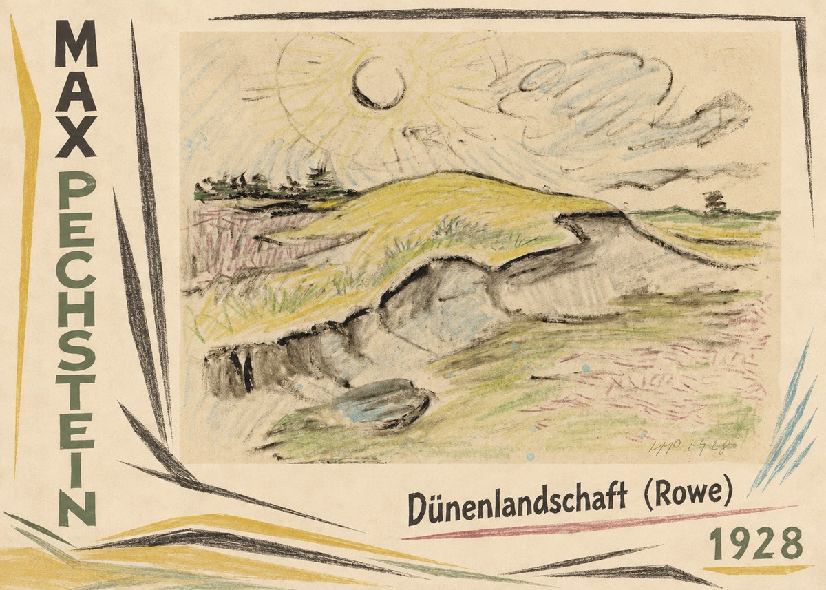 Max Pechstein Dünenlandschaft (Rowe) No2 - Poszter