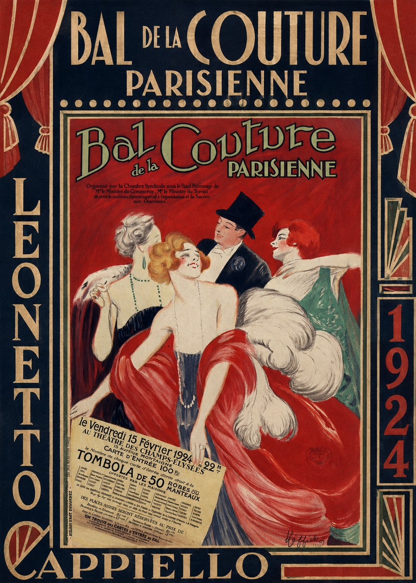 Leonetto Cappiello Bal De La Couture Parisienne No4 - Poszter