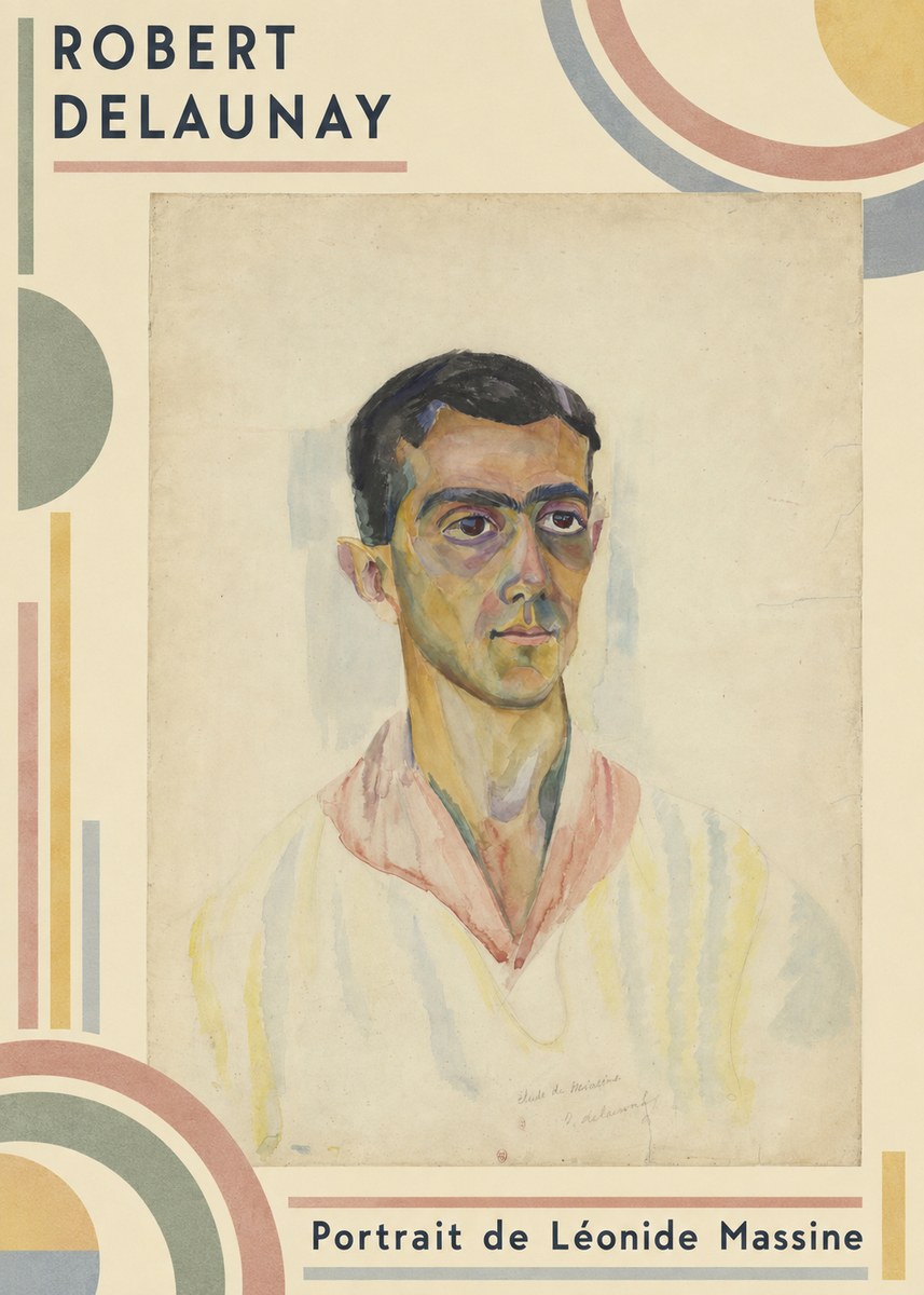Robert Delaunay Portrait De Léonide Massine No2 - Poszter