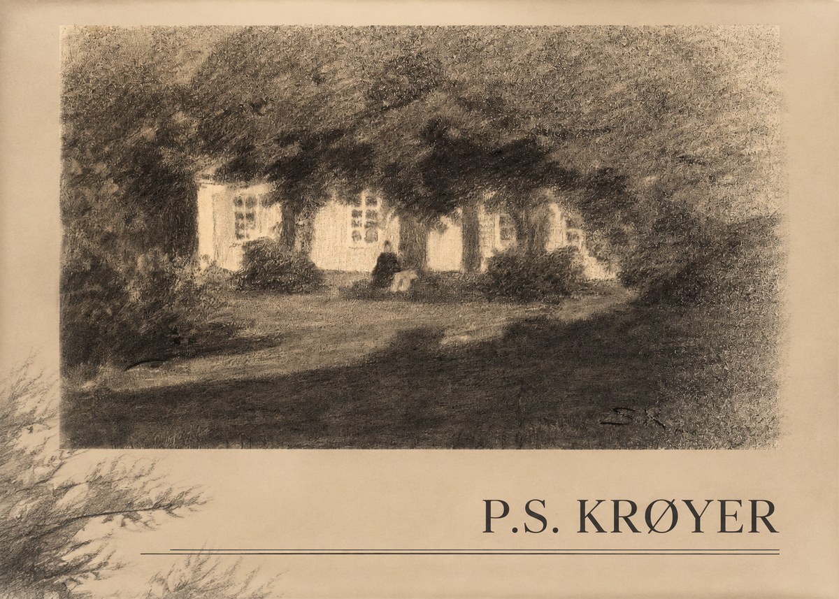 P.S. Krøyer Fra Krøyers Hus Og Have I Skagen No2 - Poszter