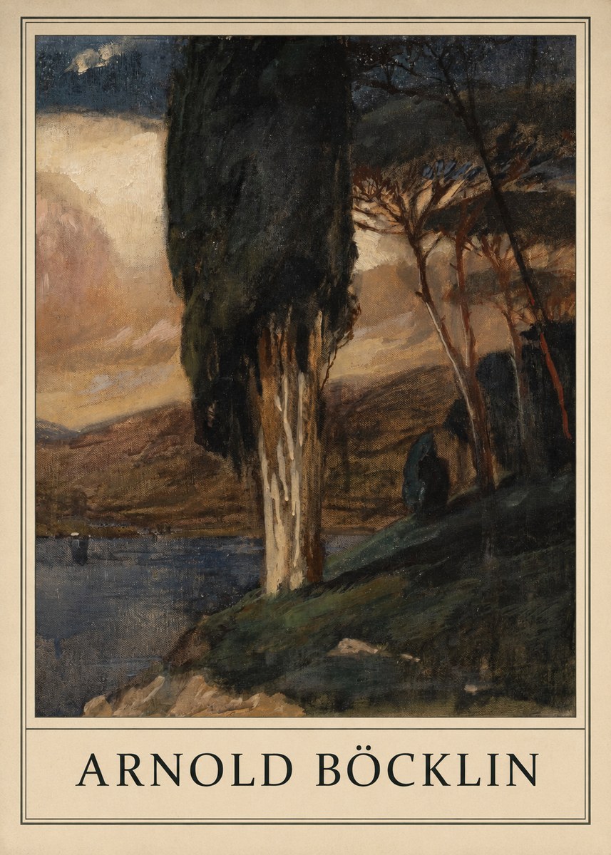 Arnold Böcklin Villa by the Sea II No1 - Poszter