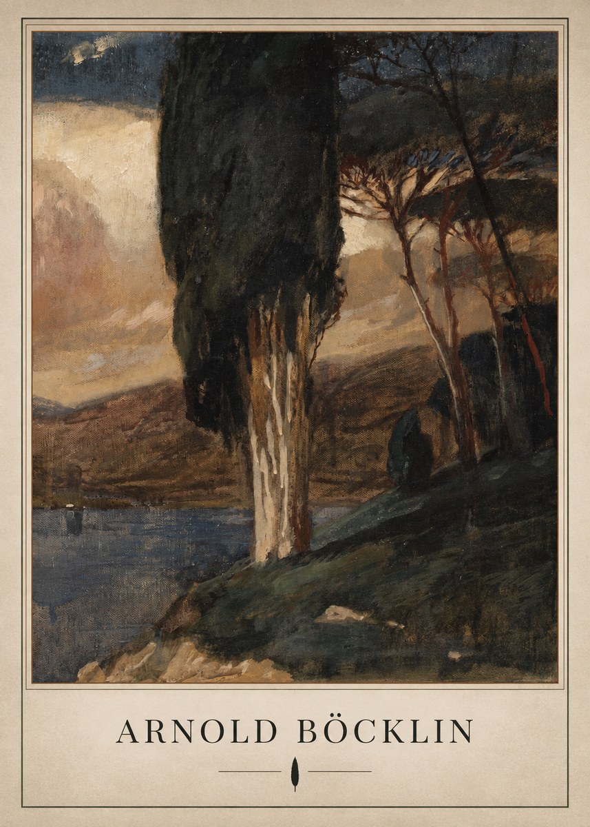 Arnold Böcklin Villa by the Sea II No3 - Poszter