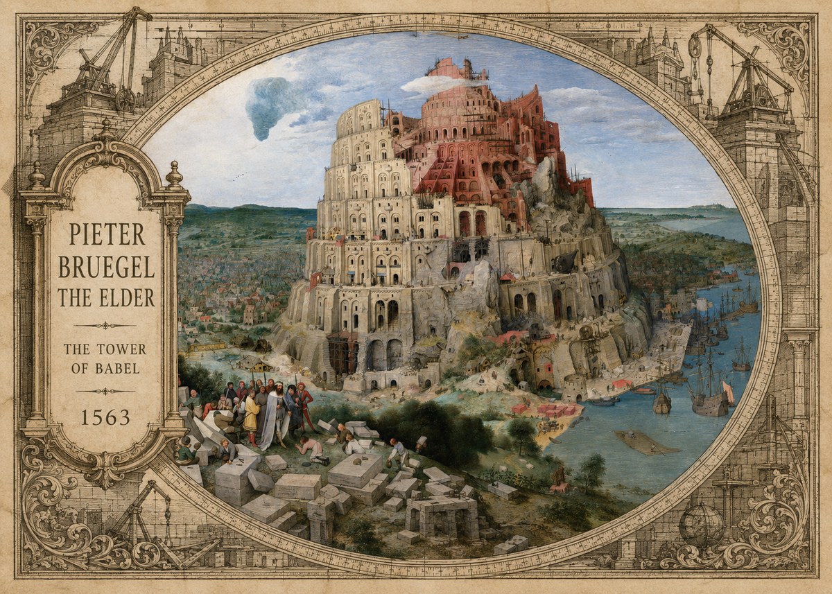 Pieter Bruegel The Tower of Babel IX No4 - Poszter