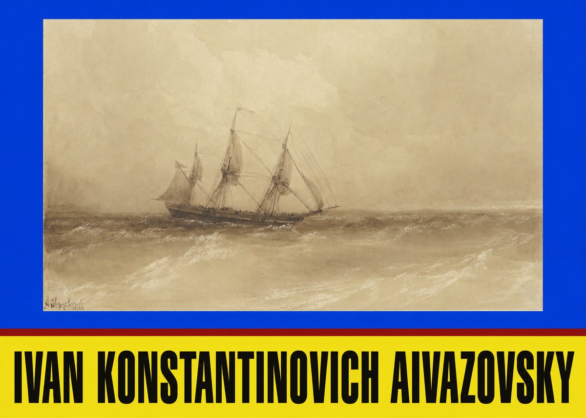 Ivan Konstantinovich Aivazovsky Sailing Ship, 1843 No3 - Poszter