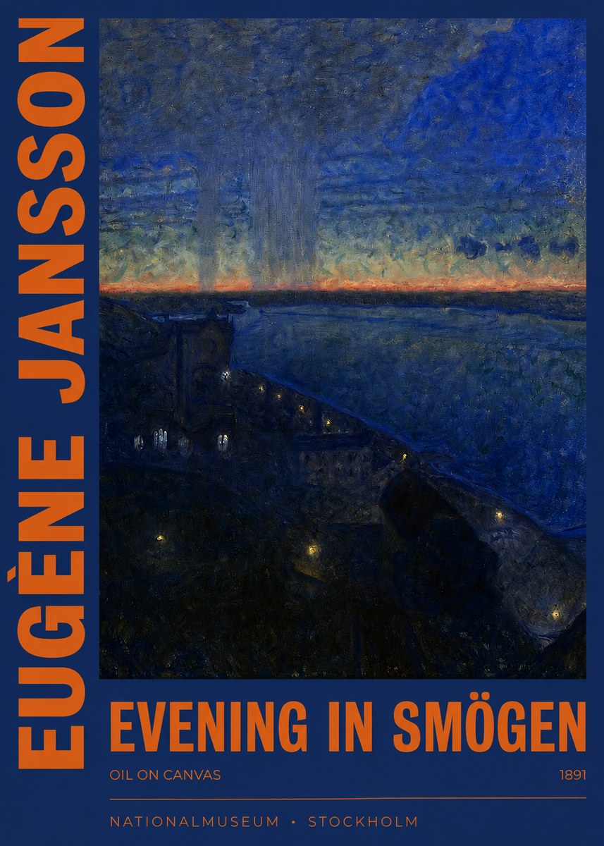 Eugène Jansson Evening in Smögen No2 - Poszter