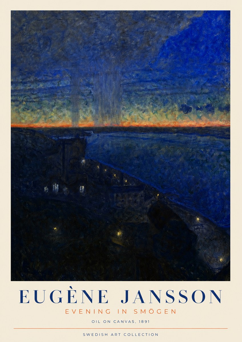 Eugène Jansson Evening in Smögen No3 - Poszter