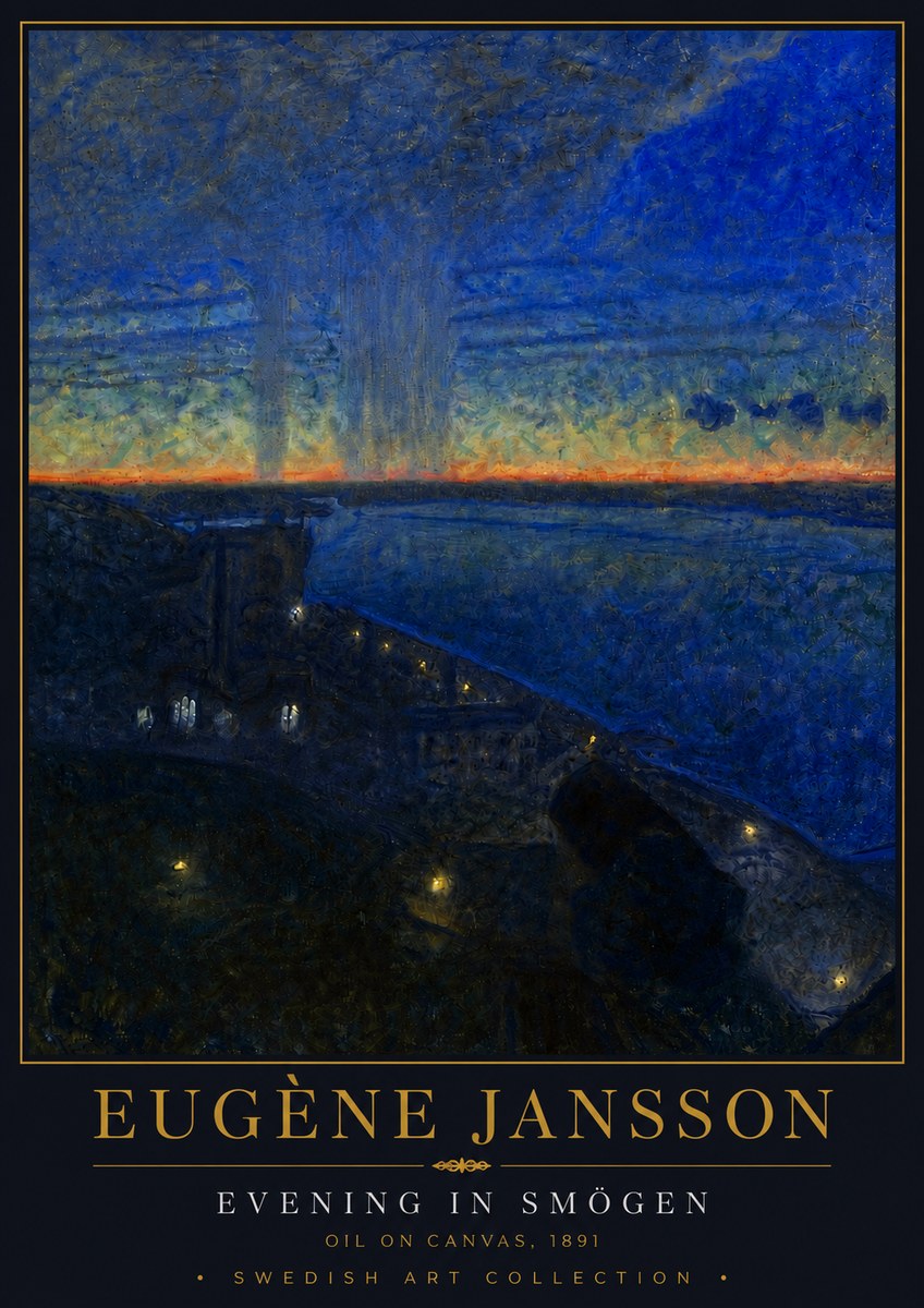Eugène Jansson Evening in Smögen No5 - Poszter