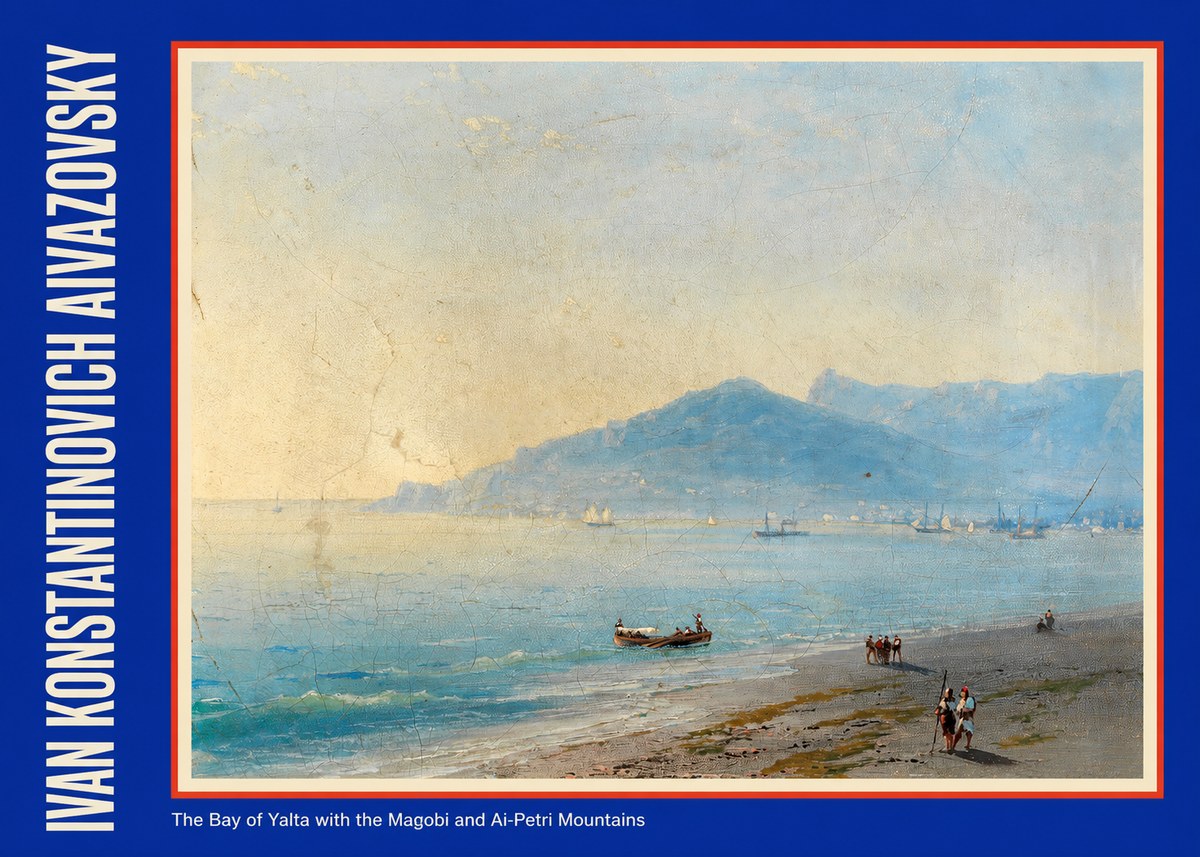 Ivan Konstantinovich Aivazovsky The Bay of Yalta with the Magobi and Ai-petri Mountains No2 - Poszter