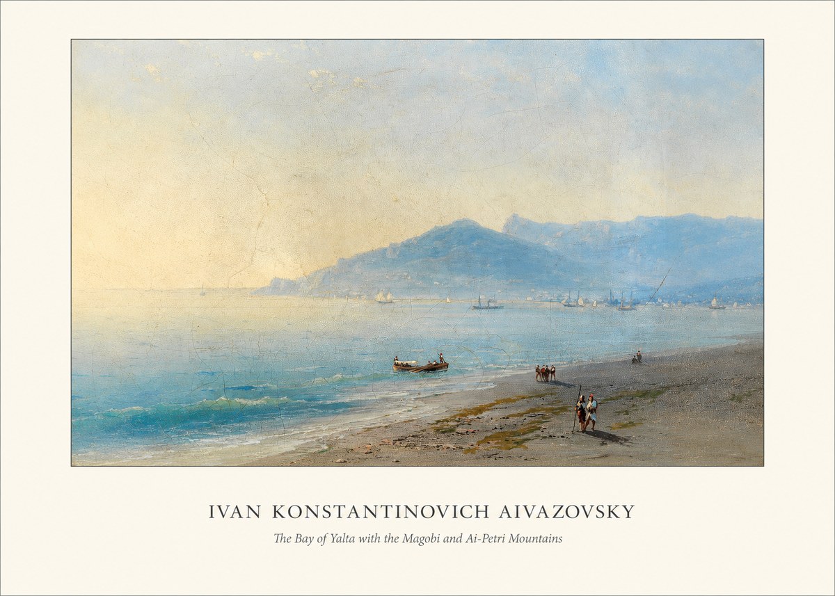 Ivan Konstantinovich Aivazovsky The Bay of Yalta with the Magobi and Ai-petri Mountains No4 - Poszter