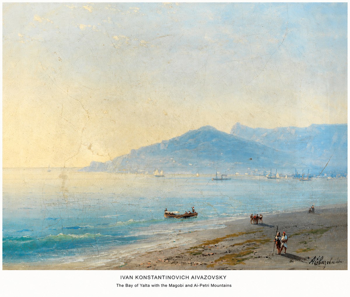 Ivan Konstantinovich Aivazovsky The Bay of Yalta with the Magobi and Ai-petri Mountains No5 - Poszter