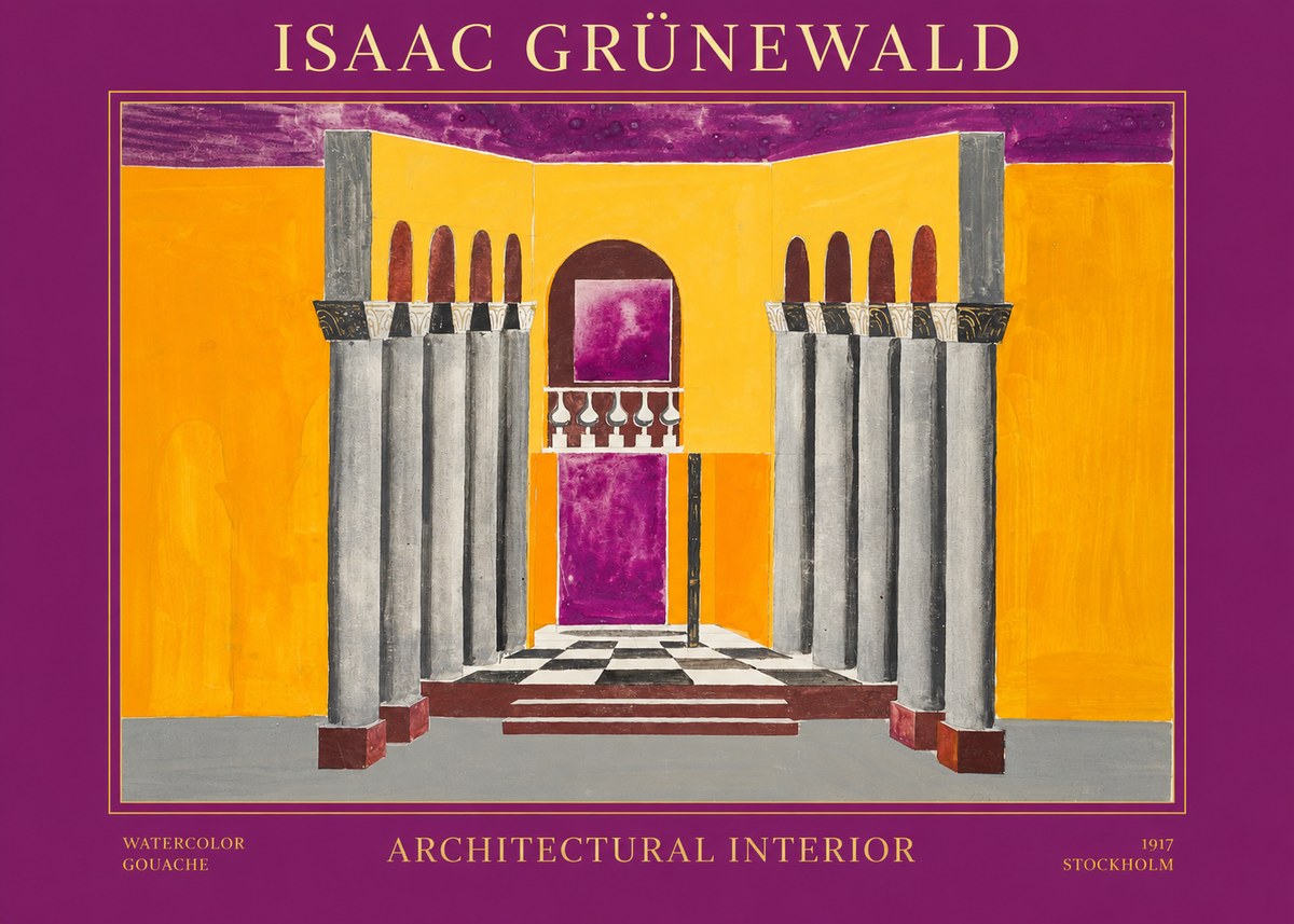 Isaac Grünewald Architectural Interior No1 - Poszter