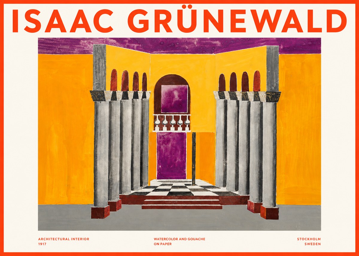Isaac Grünewald Architectural Interior No2 - Poszter
