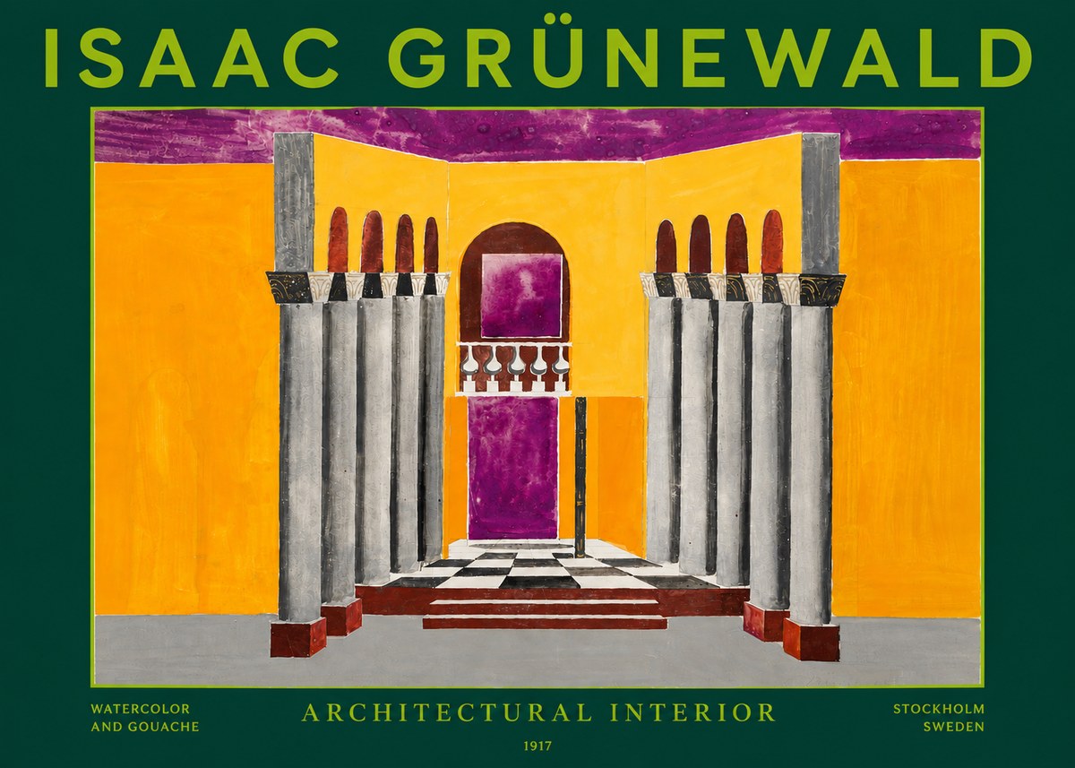Isaac Grünewald Architectural Interior No3 - Poszter