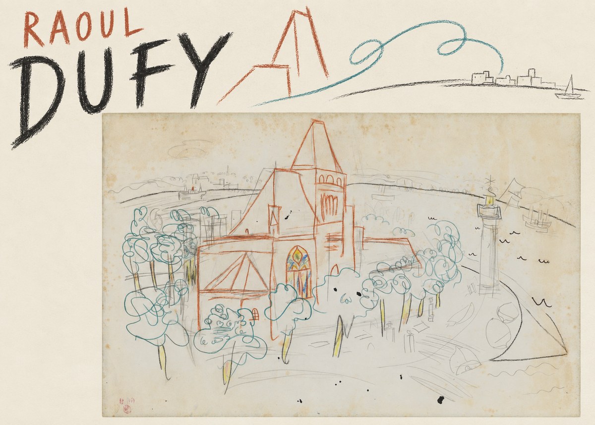 Raoul Dufy Coastal Church and Lighthouse No5 - Poszter