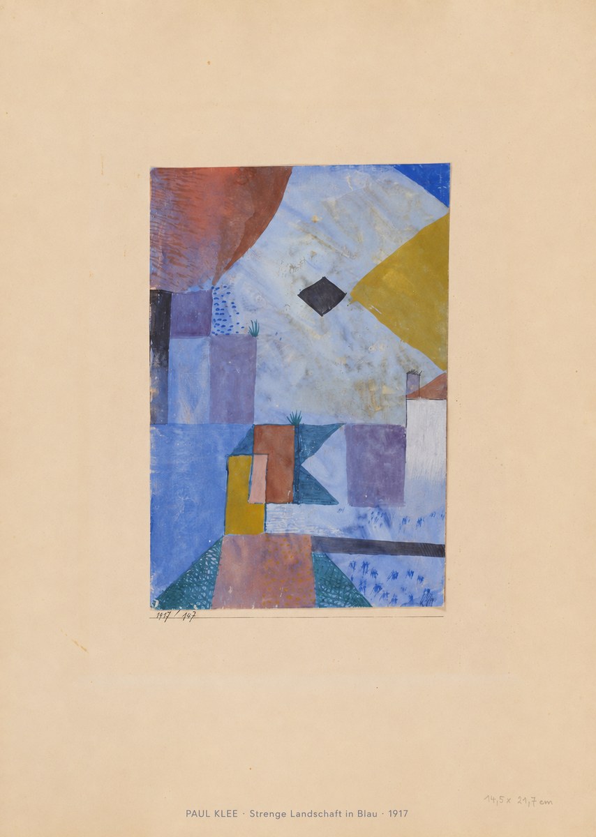 Paul Klee Strenge Landschaft in Blau No5 - Poszter