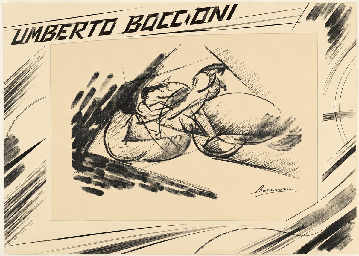 Umberto Boccioni Dynamism of a Cyclist I No2 - Poszter