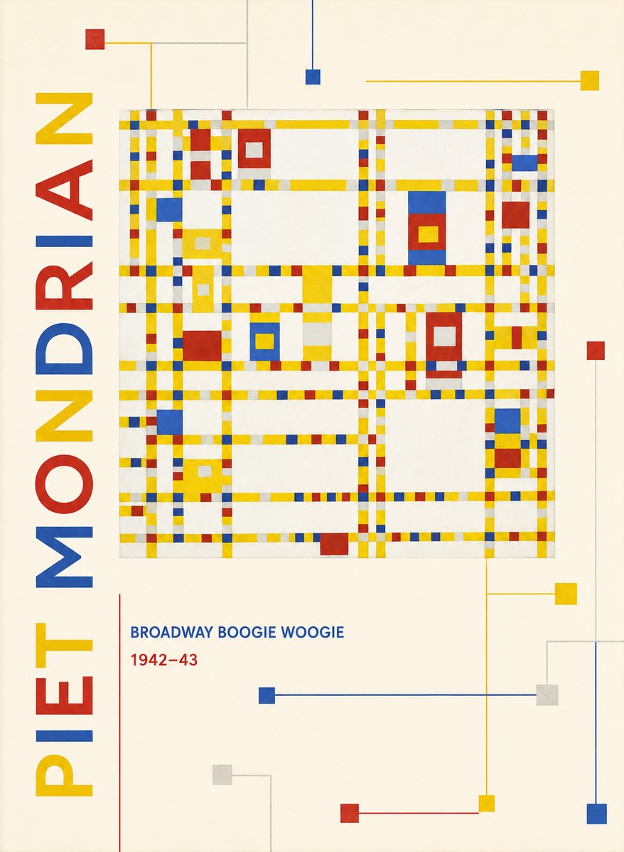 Piet Mondrian Broadway Boogie Woogie No3 - Poszter