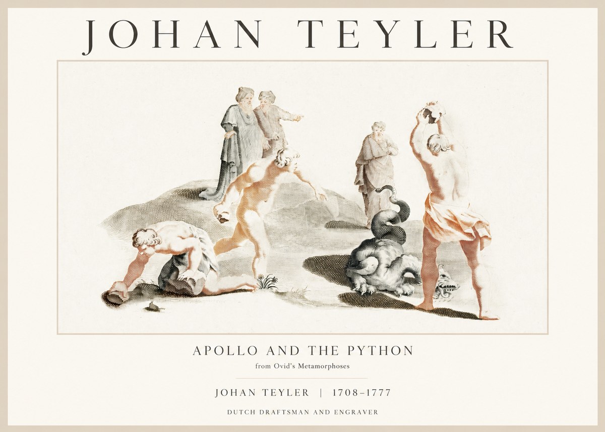 Johan Teyler Apollo and the Python No1 - Poszter