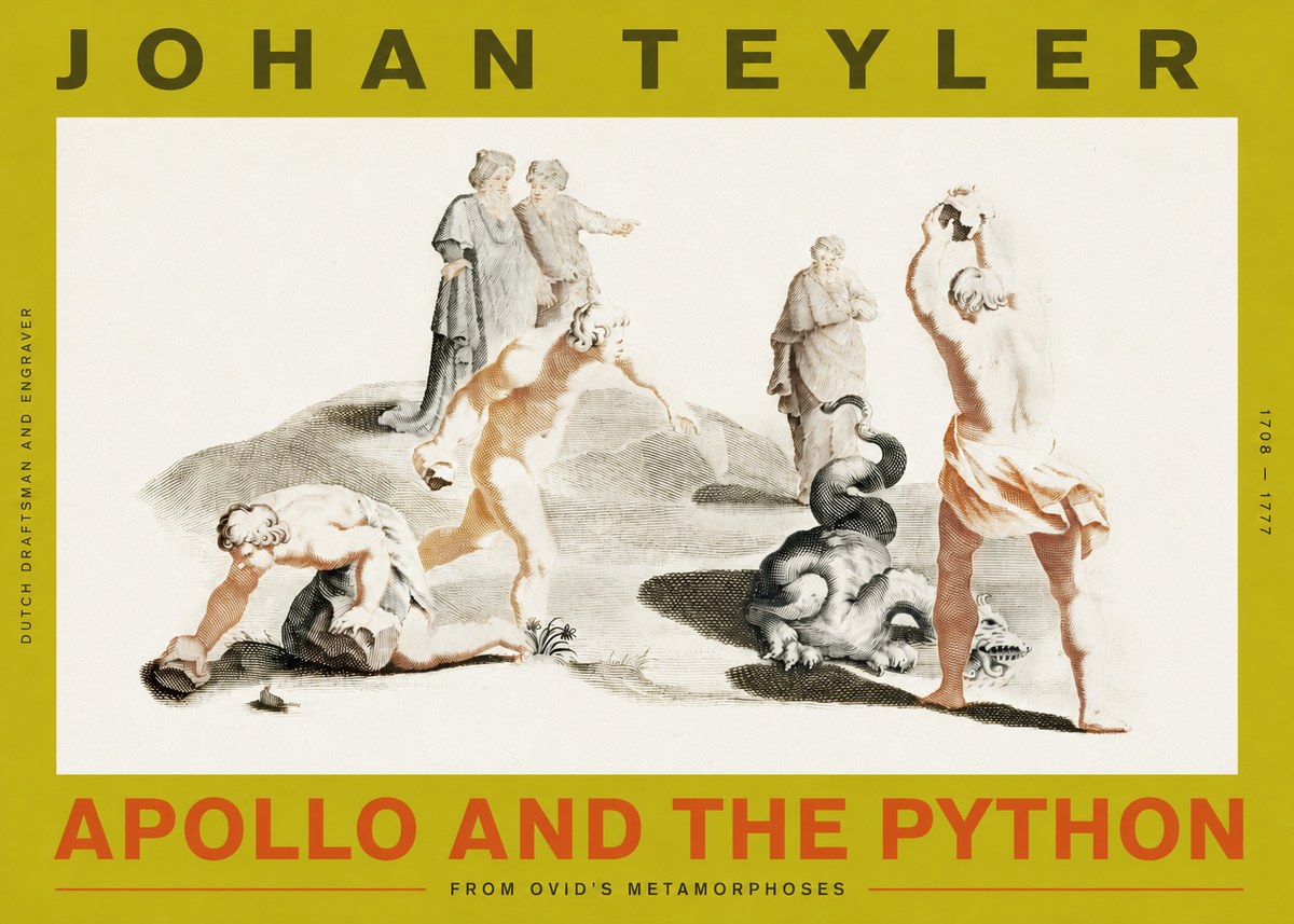 Johan Teyler Apollo and the Python No2 - Poszter