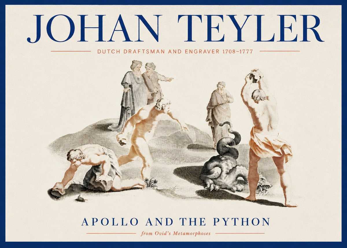 Johan Teyler Apollo and the Python No4 - Poszter