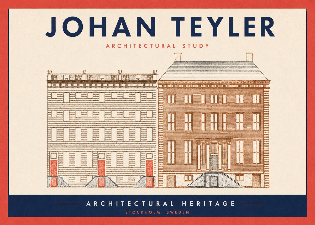 Johan Teyler Two Houses No3 - Poszter