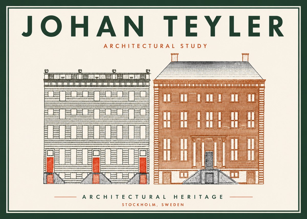 Johan Teyler Two Houses No6 - Poszter
