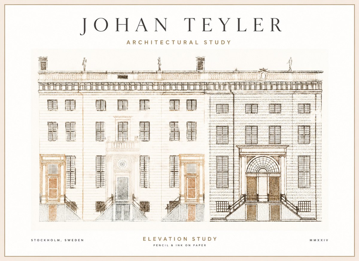 Johan Teyler Elevation Study No1 - Poszter