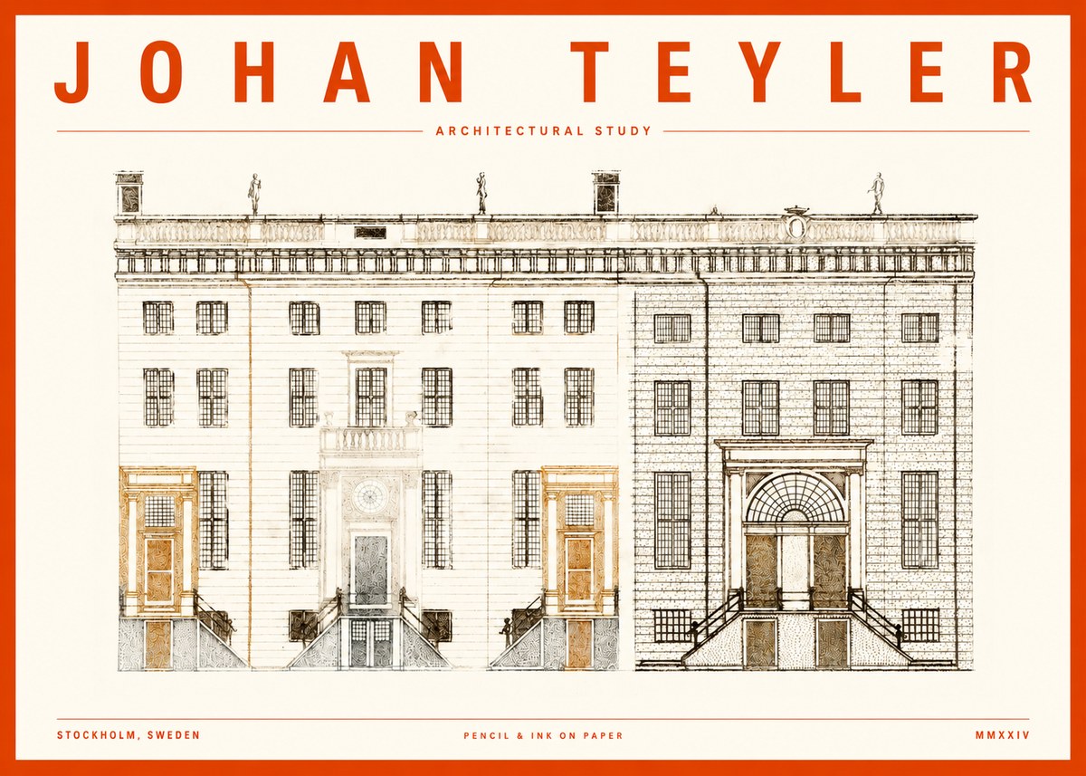 Johan Teyler Elevation Study No2 - Poszter