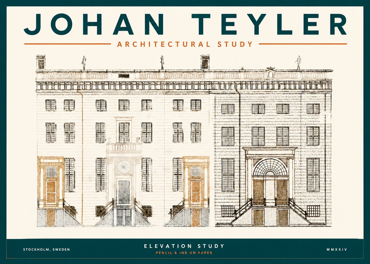 Johan Teyler Elevation Study No3 - Poszter