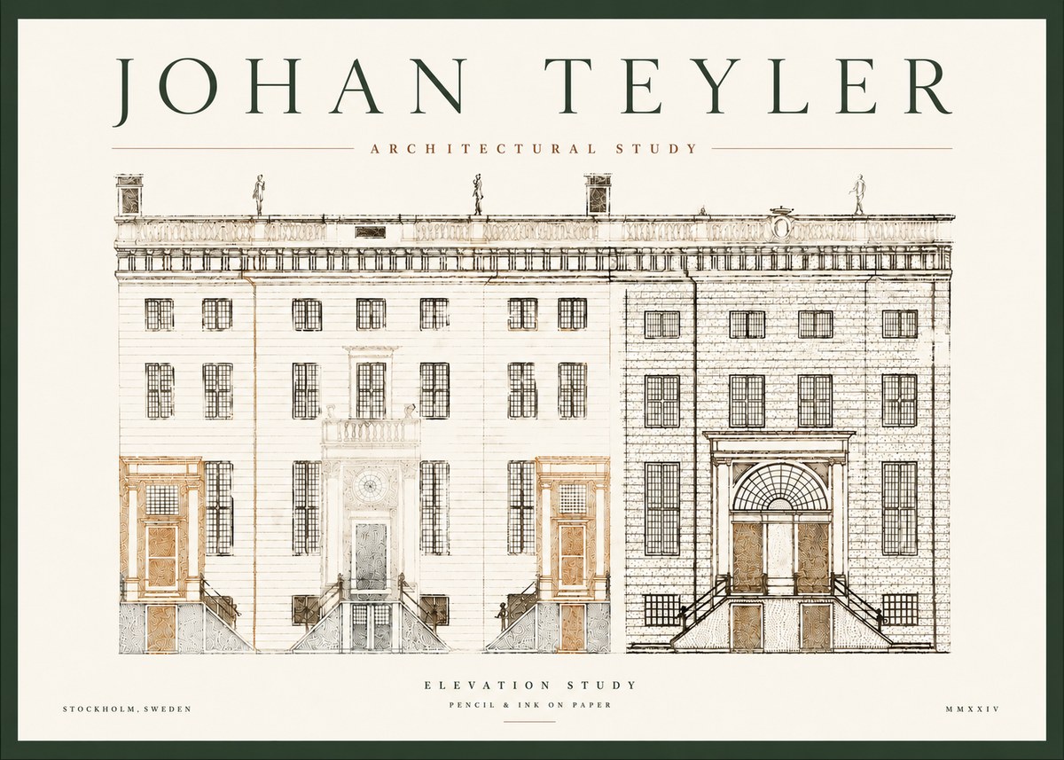 Johan Teyler Elevation Study No4 - Poszter