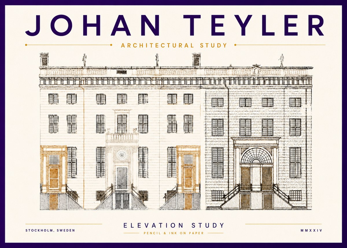 Johan Teyler Elevation Study No6 - Poszter