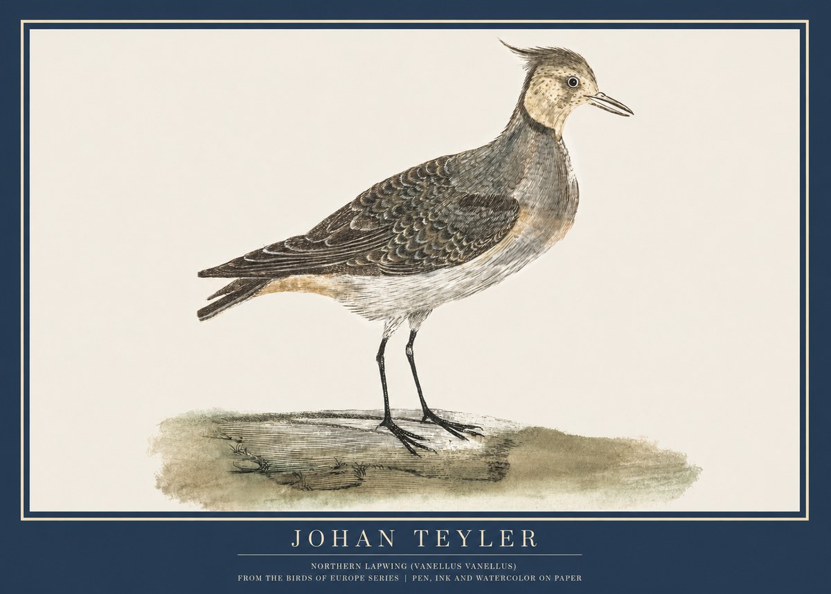 Johan Teyler Northern Lapwing (Vanellus Vanellus) No2 - Poszter