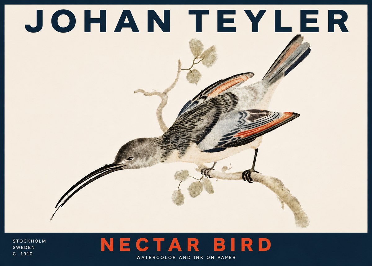 Johan Teyler Nectar Bird No4 - Poszter