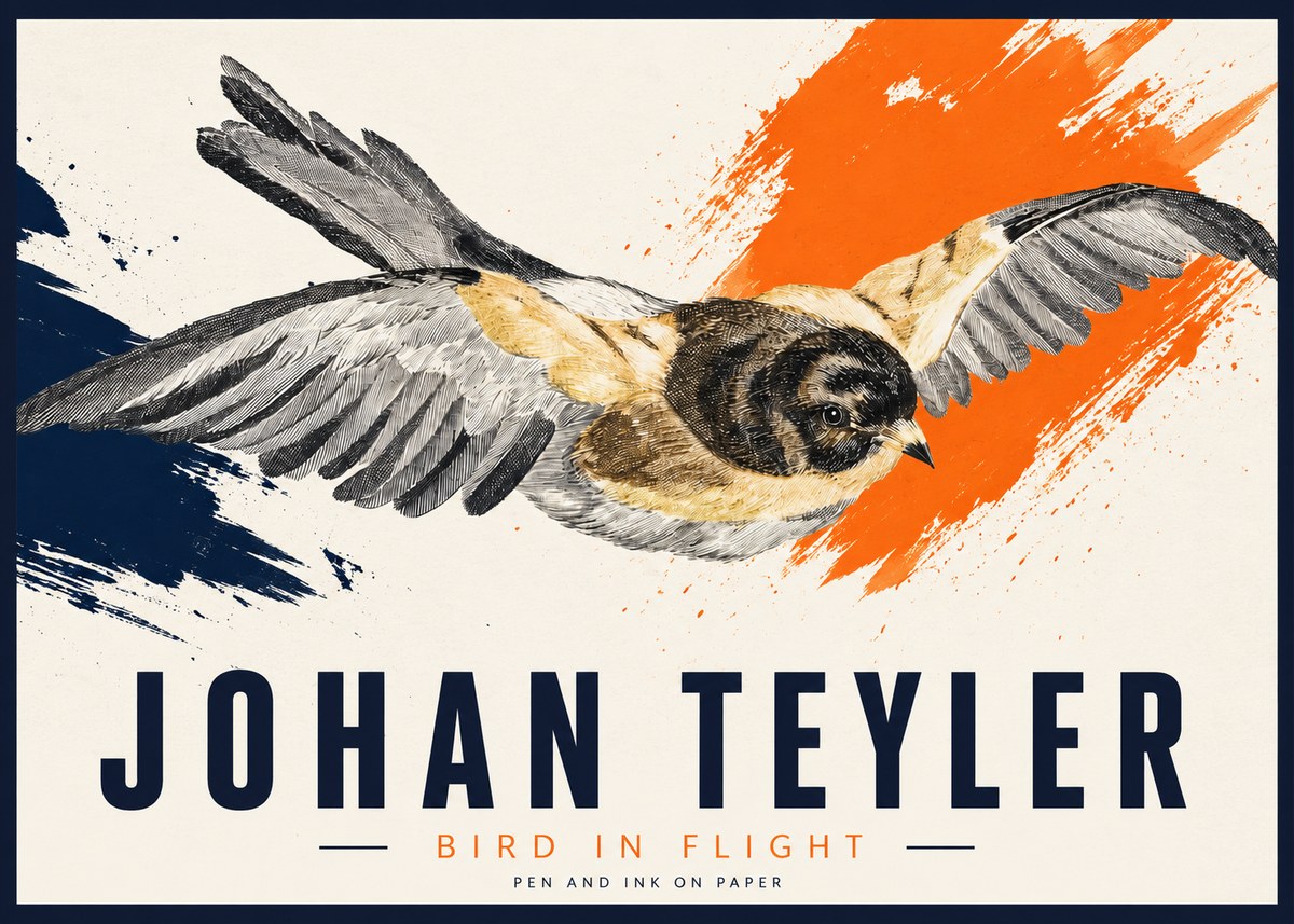 Johan Teyler Bird in Flight I No2 - Poszter
