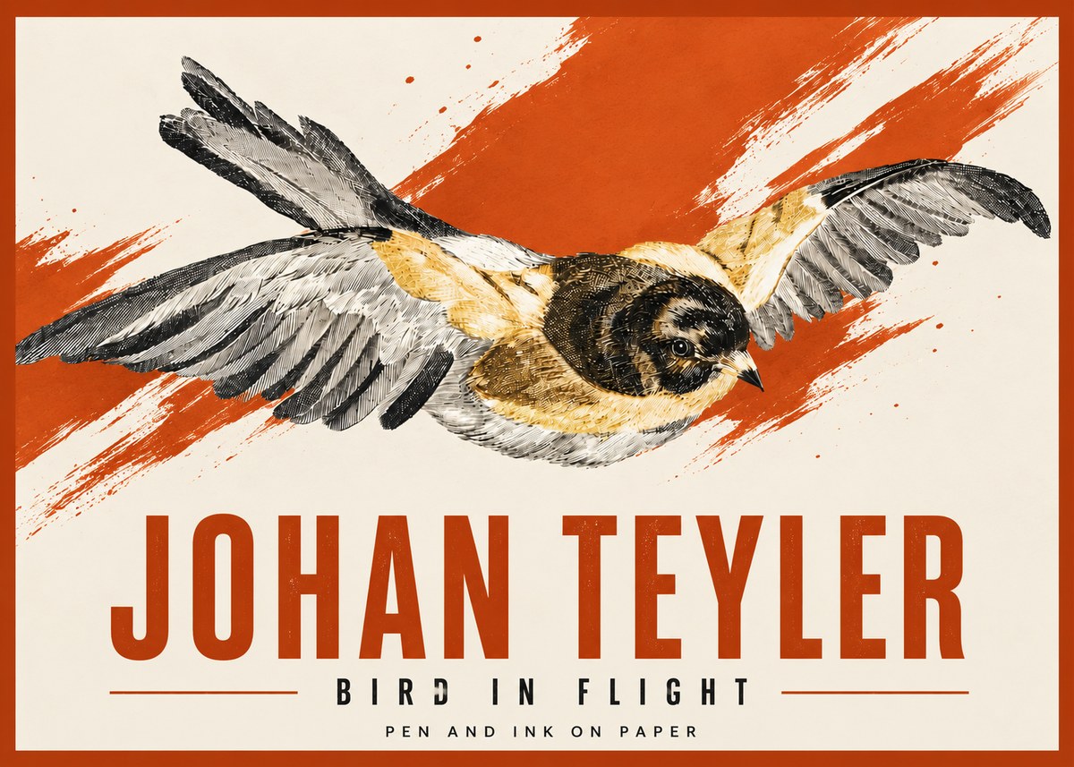 Johan Teyler Bird in Flight I No5 - Poszter
